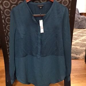 Metaphor tunic top mixed media. Chiffon on bottom